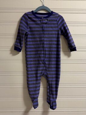 Leveret Baby Fleece Sleeper 12-18 Months Purple Stripe Footed Pajamas